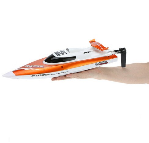 Barca cu telecomanda iUni FT009 Top Speed Racing Flipped Boat, Portocaliu